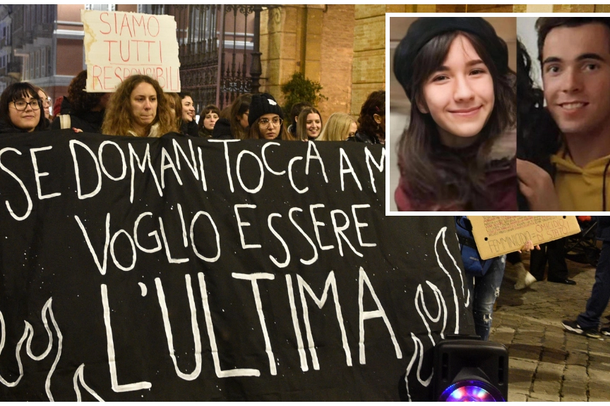 Manifestazione contro la violenza sulle donne dopo l'omicidio di Giulia Cecchettin