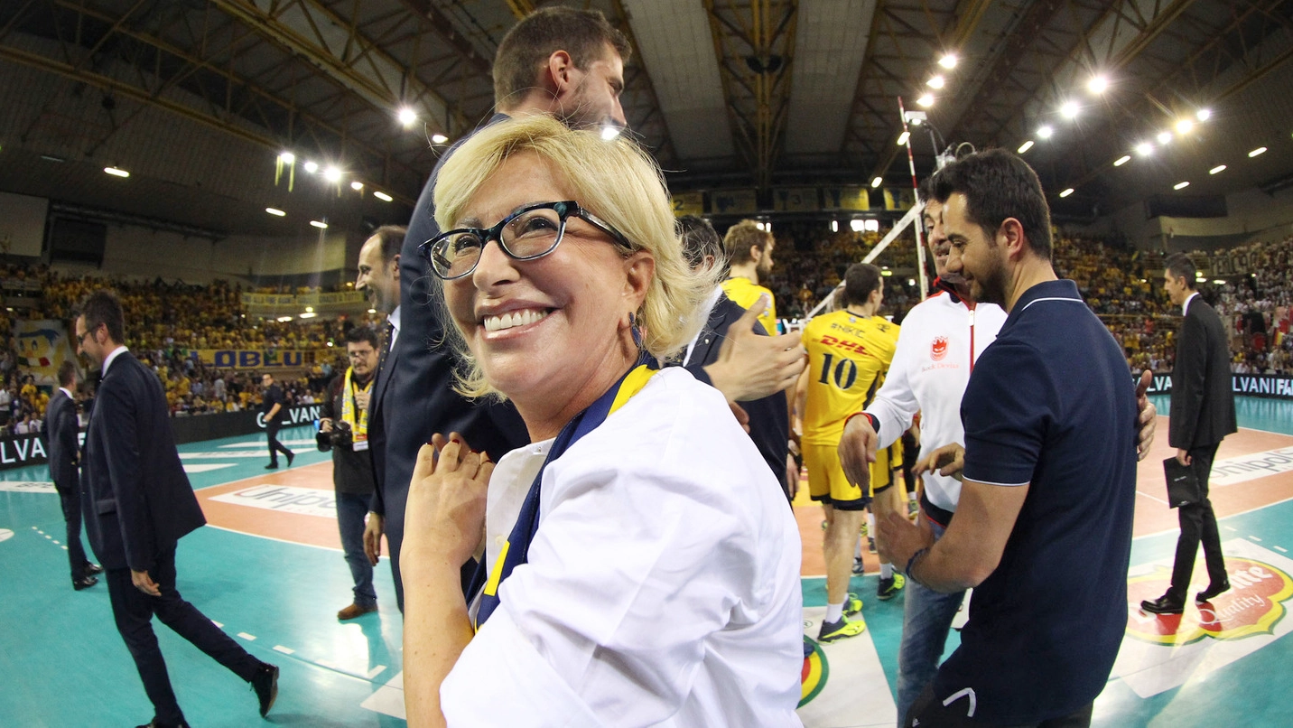 Il sorriso di Catia Pedrini. Il presidente gialloblù ha confermato l’iscrizione della squadra alla prossima A1