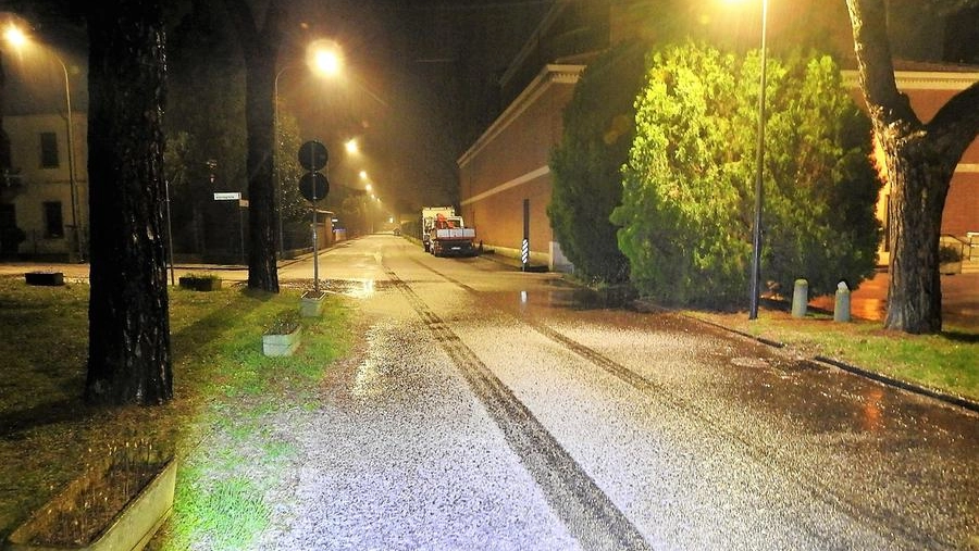 Graupel e neve 'tonda' in Bassa Romagna