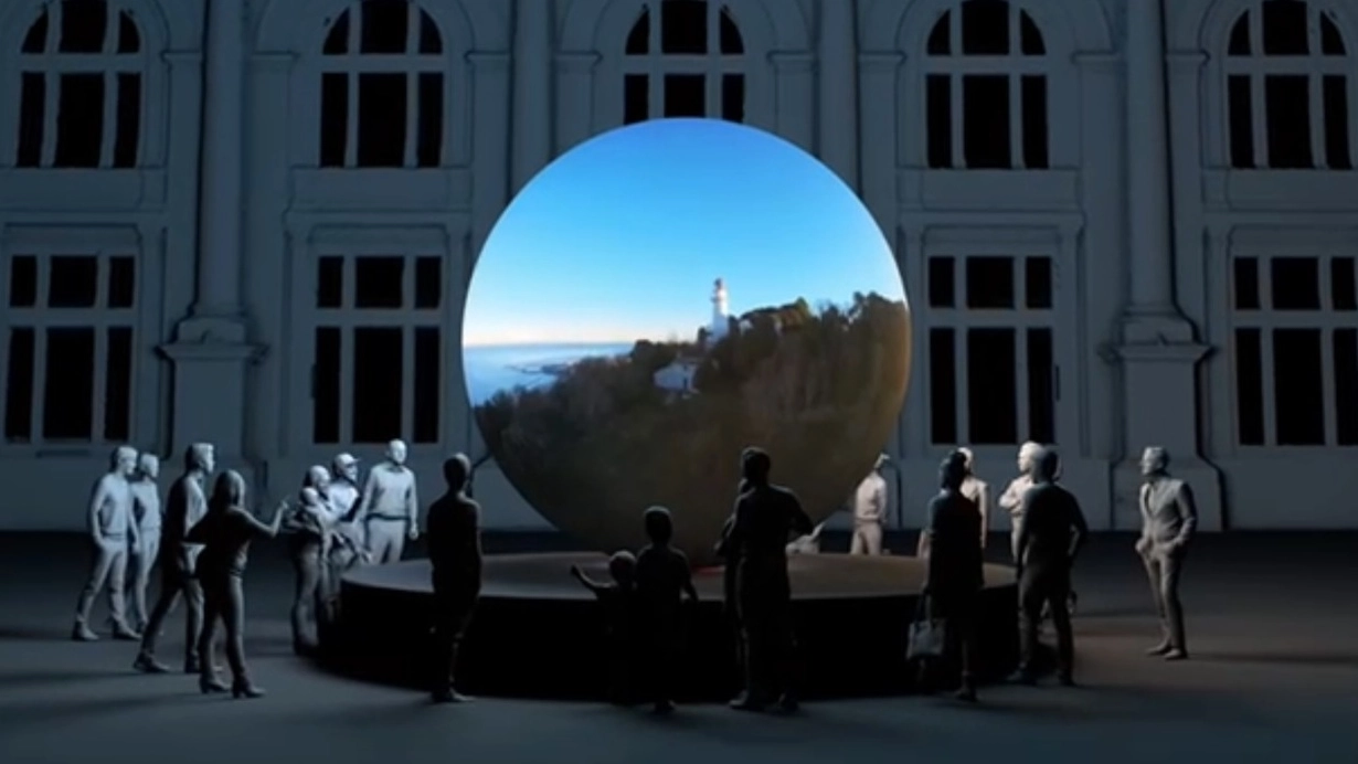 La Biosfera da 4 metri di diametro dovrebbe arrivare in Piazza del Popolo a metà febbraio e proporrà contenuti multimediali