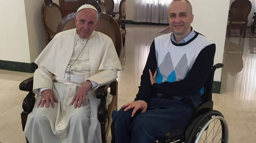 Papa Francesco con Michele Ferri
