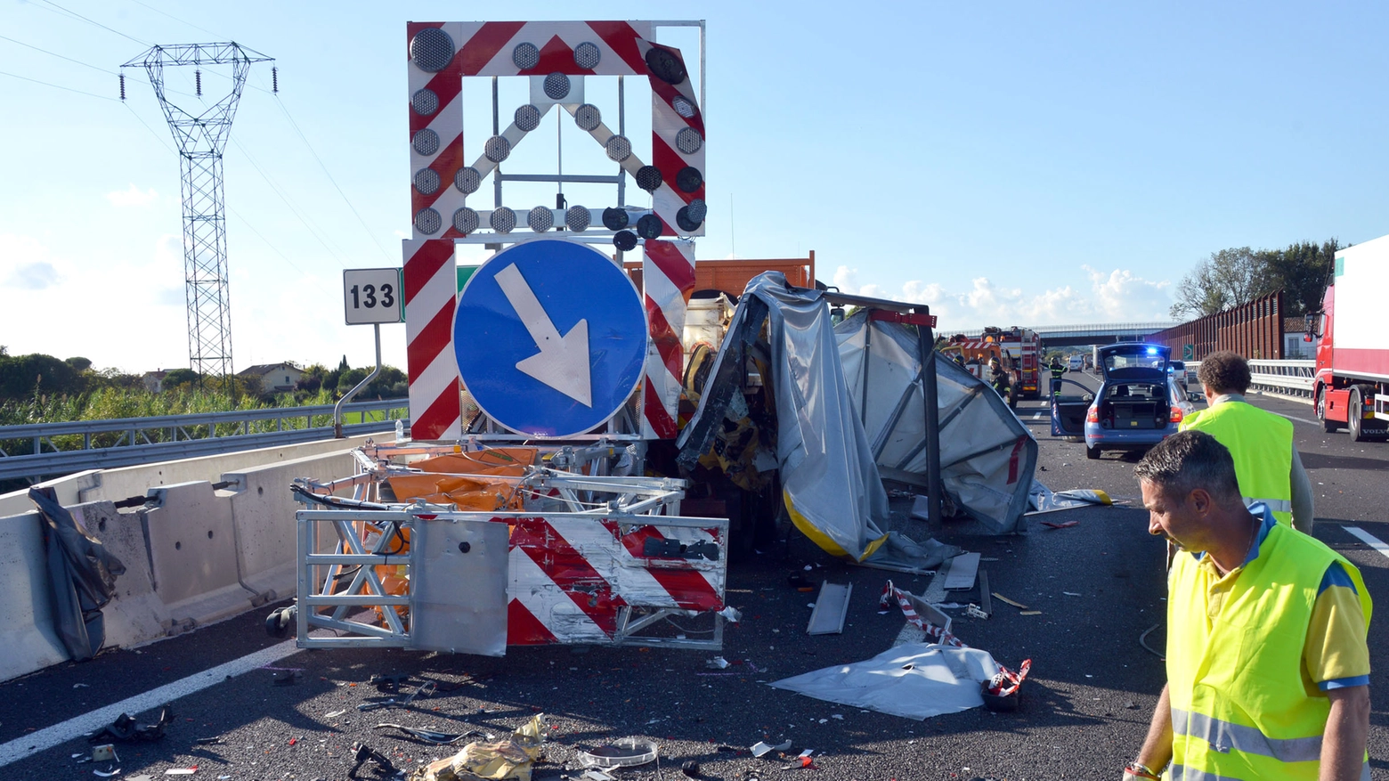 A14, incidente stradale mortale tra Rimini e Riccione (foto Migliorini / Adriapress)