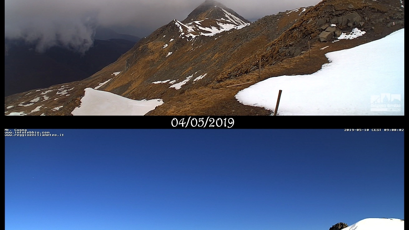 Il monte Cusna innevato