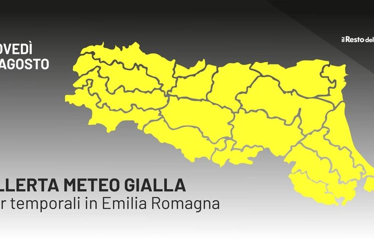 Meteo in Emilia Romagna: allerta temporali per giovedì 18 agosto