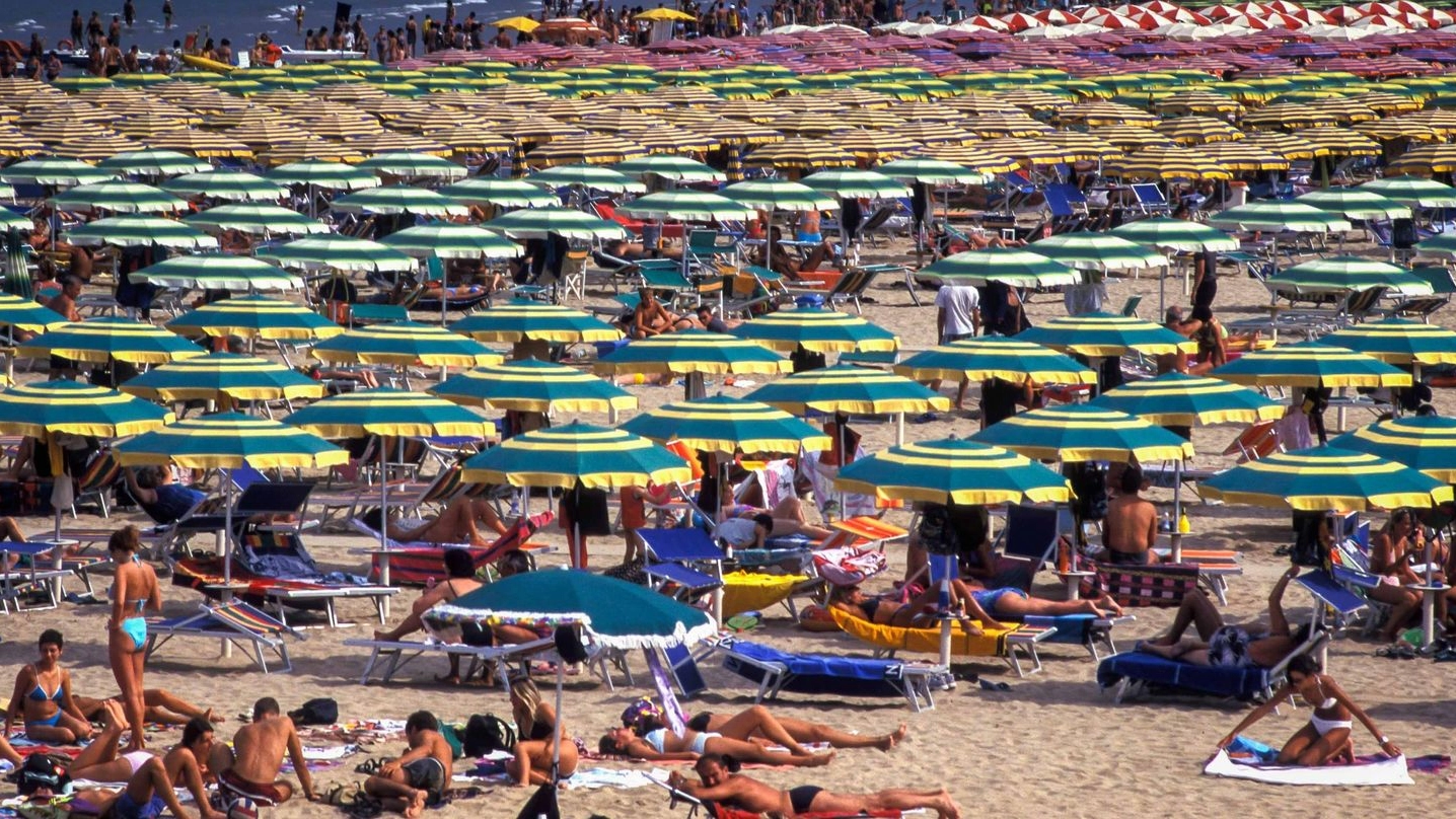 La spiaggia a Rimini