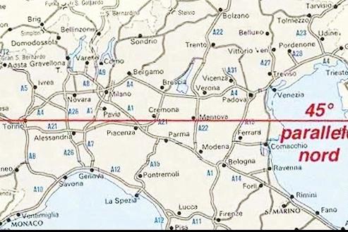 La mappa al largo di Ravenna