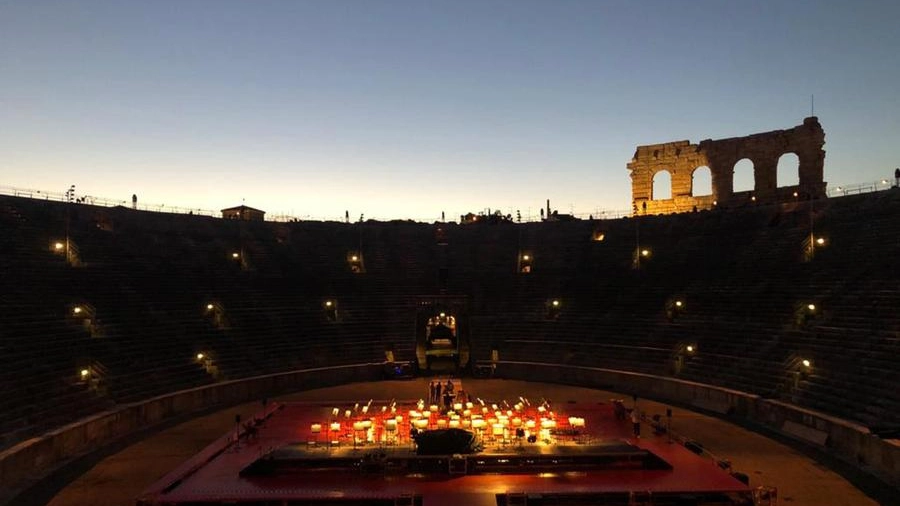 L'Arena di Verona prima di un concerto