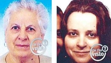 A sinistra Maria Domenica ambroselli, 83 anni e a destra Lorena Santini di 49 anni