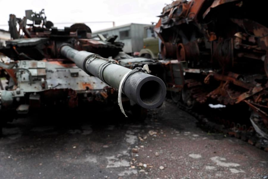 Un'immagine della guerra nel Donetsk