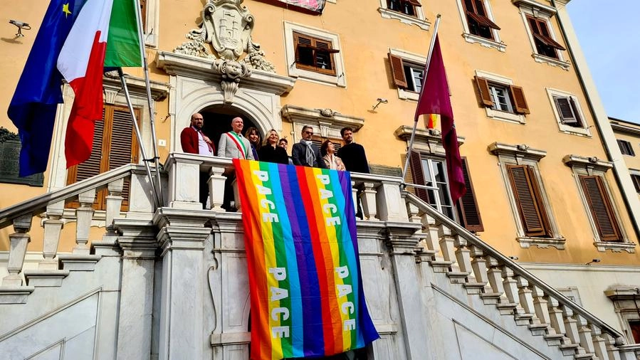 La bandiera della pace a Livorno