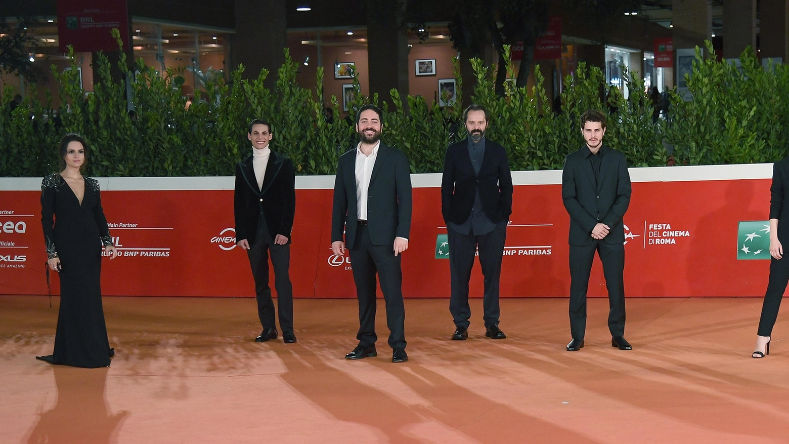 Il cast di Romulus alla presentazione della serie al Film Festival di Roma (Ansa)