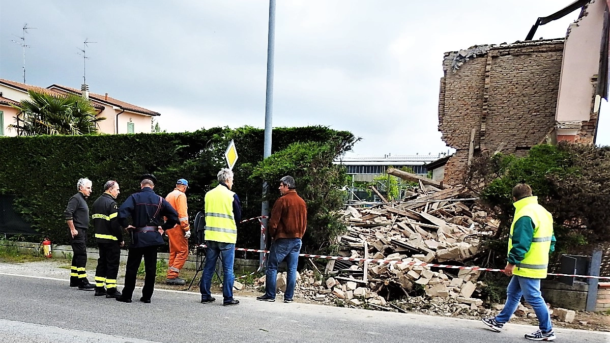 L'abitazione crollata è situata a Ciribella di Lugo (Scardovi)