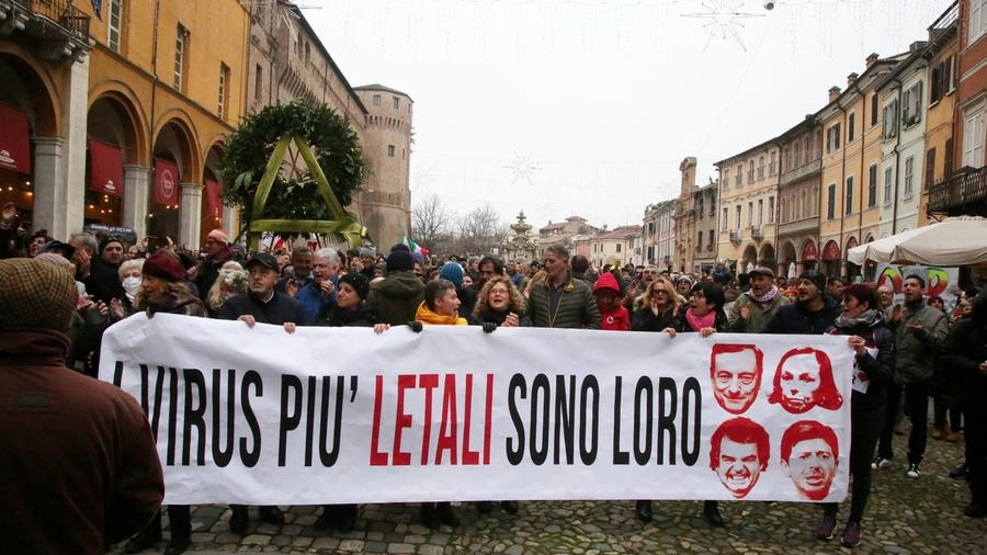 Il corteo 'No paura day' svoltosi a Cesena