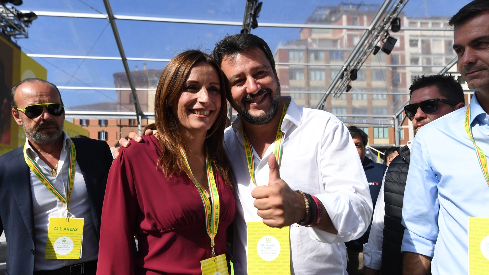 Matteo Salvini e Lucia Borgonzoni (foto Schicchi)