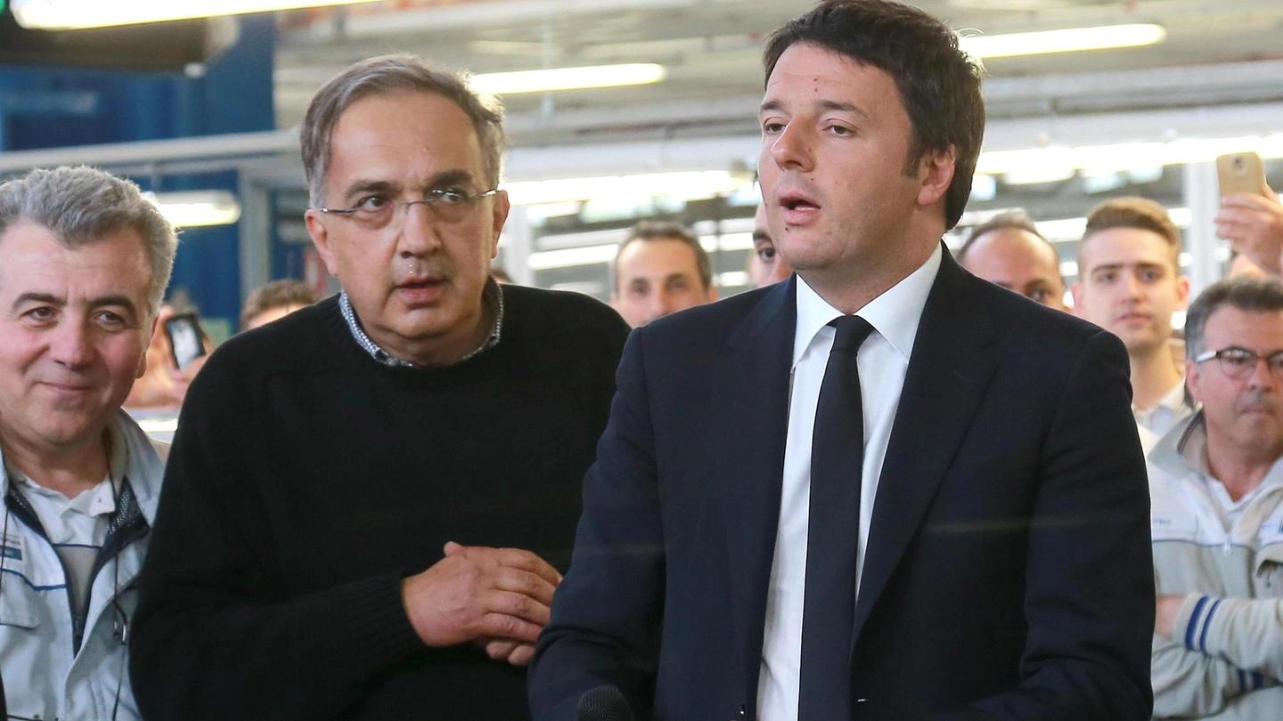 Sergio Marchionne e Matteo Renzi