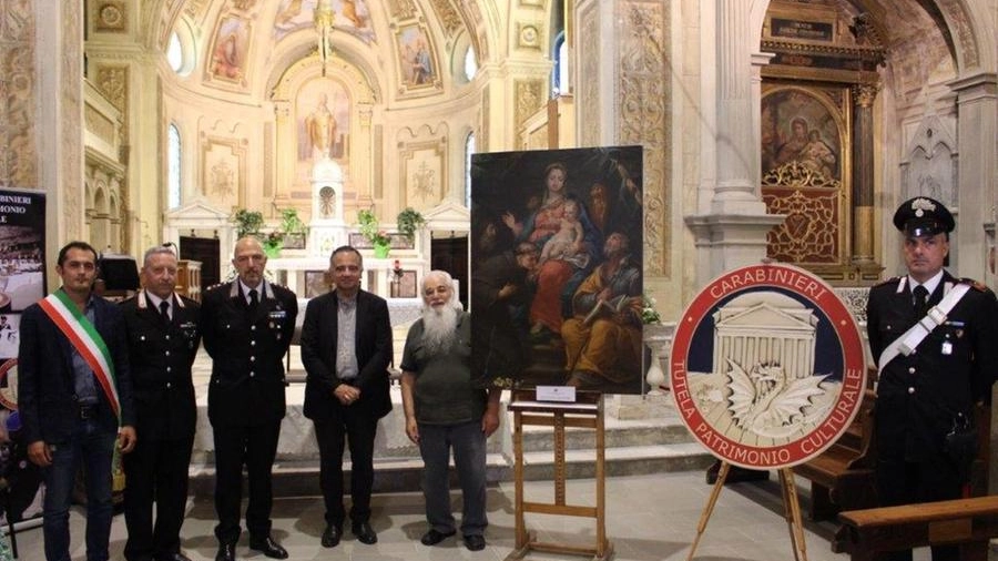 Il quadro recuperato dai carabinieri