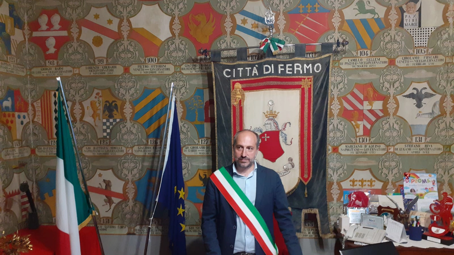 Paolo Calcinaro, sindaco di Fermo, ha contratto il Coronavirus (Foto Zeppilli)