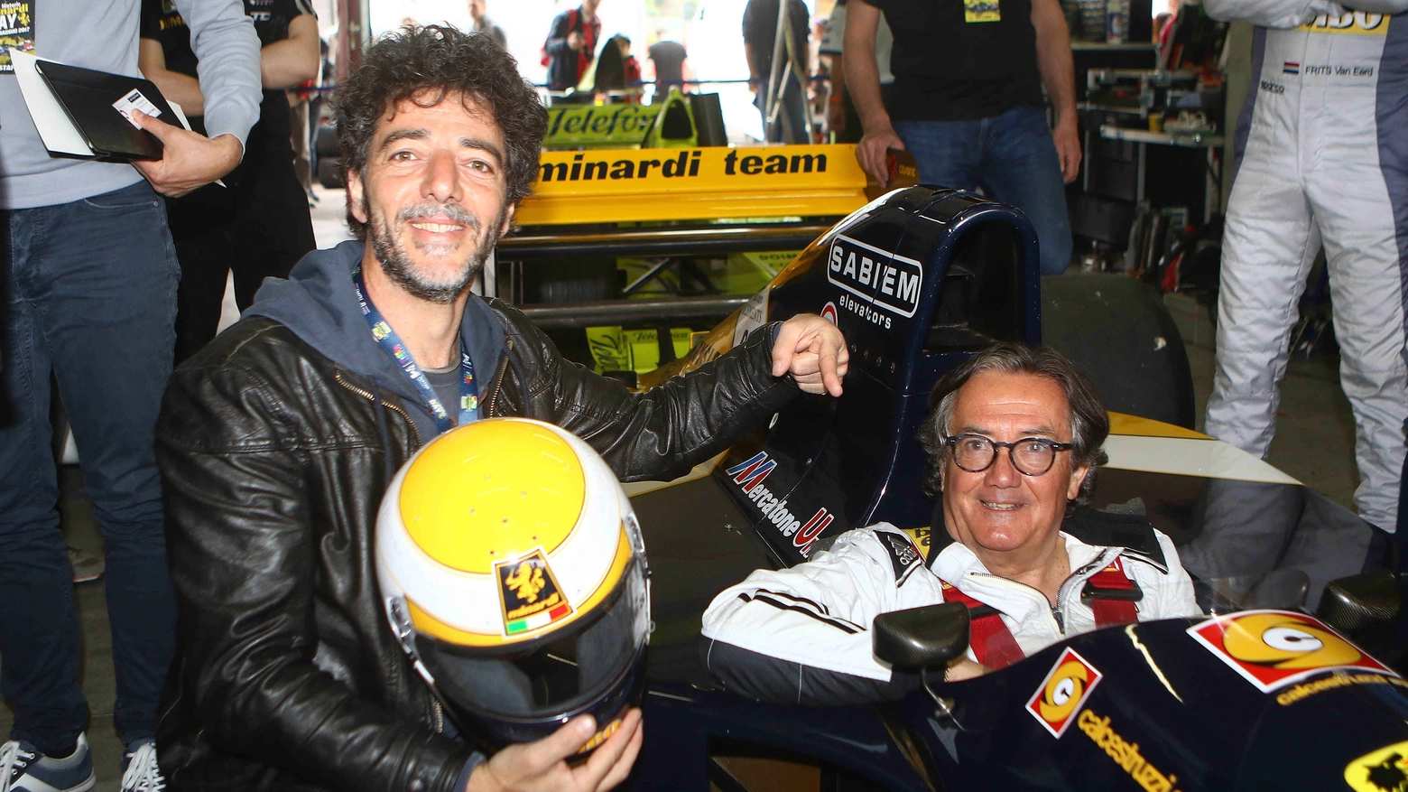 Max Gazzè con Gian Carlo Minardi (foto Isolapress)