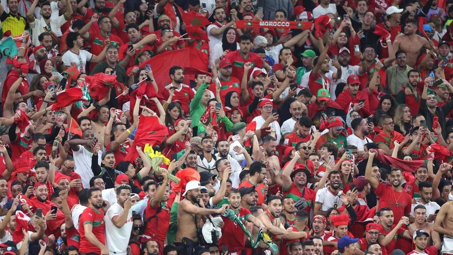 Mondiali, i tifosi del Marocco (Ansa)