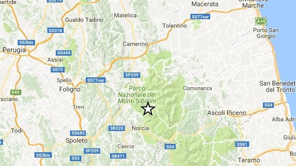 Terremoto, nuova forte scossa il 31 agosto tra Ascoli e Macerata (Fonte Ingv.it)