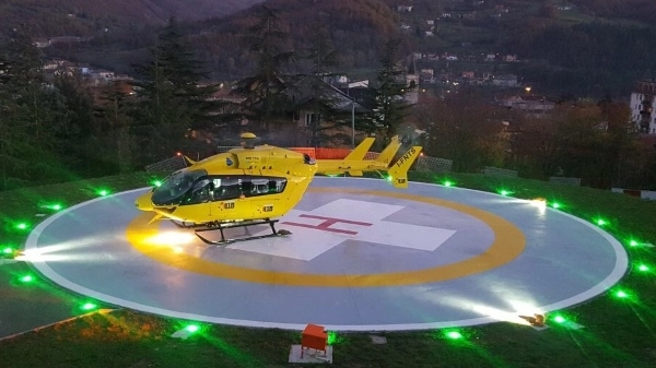 L'inconfondibile elicottero giallo del 118