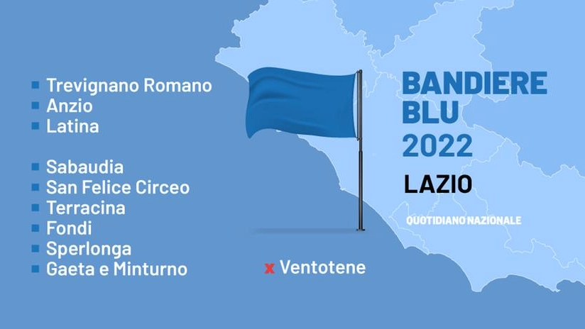 Bandiere Blu 2022, la mappa del Lazio