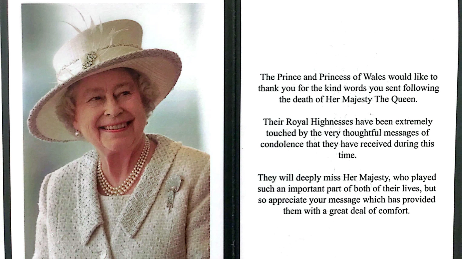 Alunni in lutto per la regina  William e Kate ringraziano