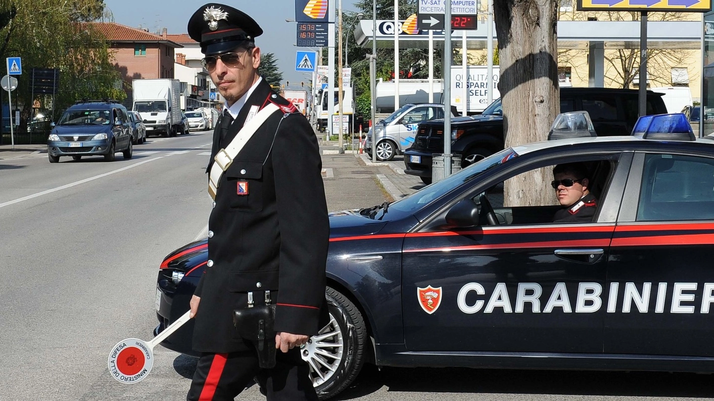 Un posto di controllo dei carabinieri (repertorio)