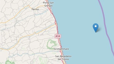 Terremoto al largo di Pedaso (da Ingv OpenStreetMap)
