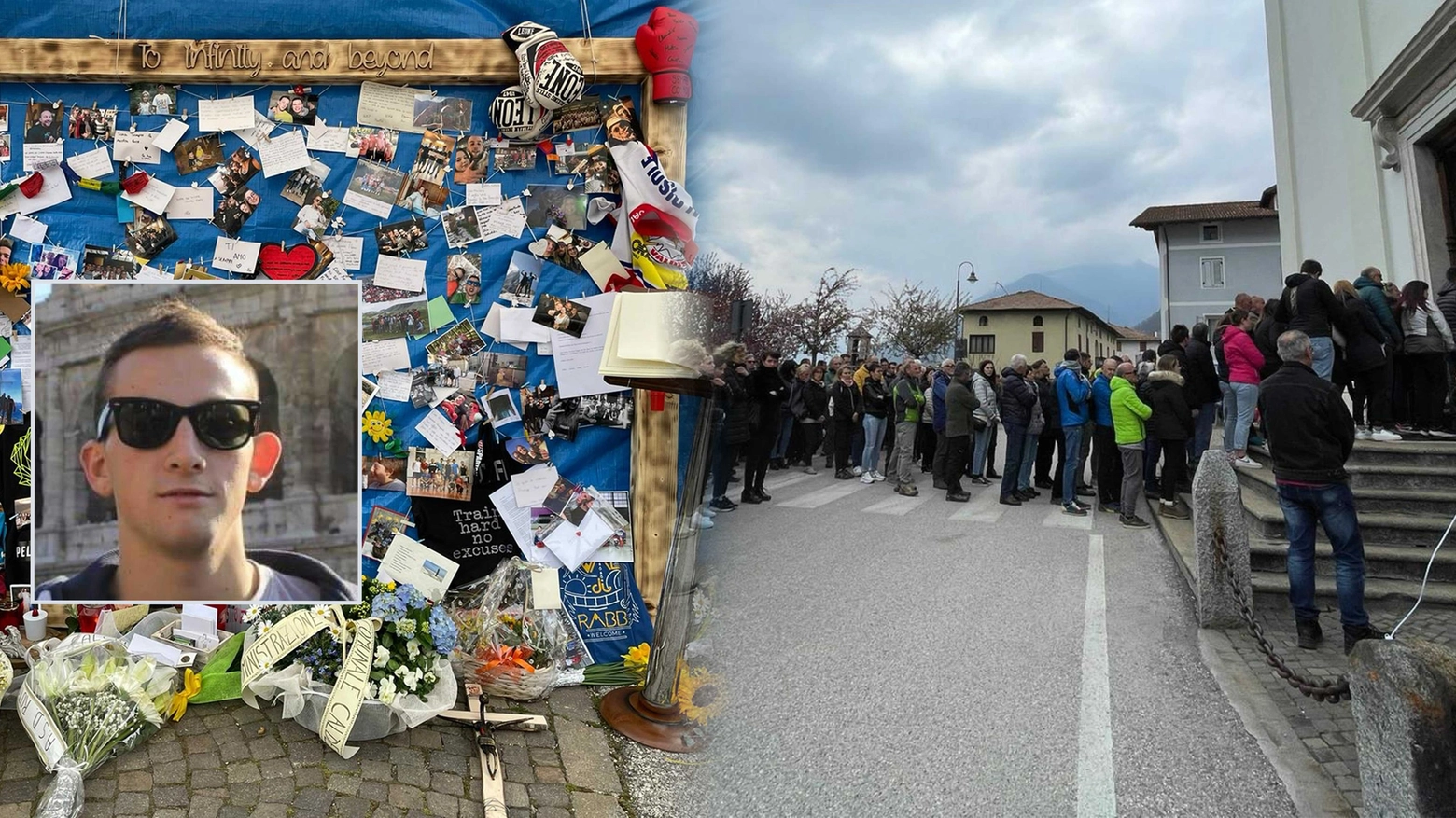 Centinaia di persone al funerale di Andrea Papi, il runner ucciso dall'orso in Trentino