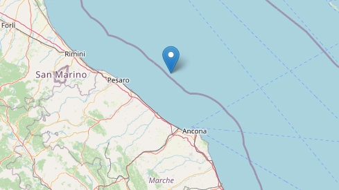 Terremoto oggi al largo di Pesaro