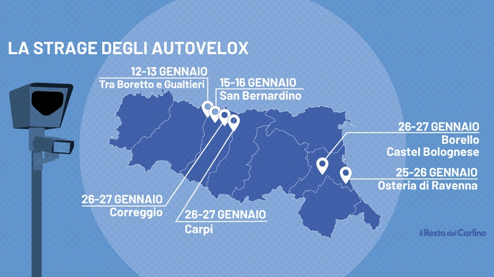 Autovelox, la mappa dei vandalismi: ecco dove ha colpito Fleximan in Emilia Romagna