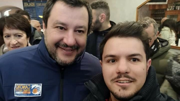 Alessandro Rinaldi con Matteo Salvini
