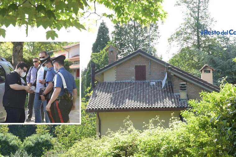 Doppio suicidio in villa a Forlì, nel riquadro l'arrivo del figlio con i carabinieri