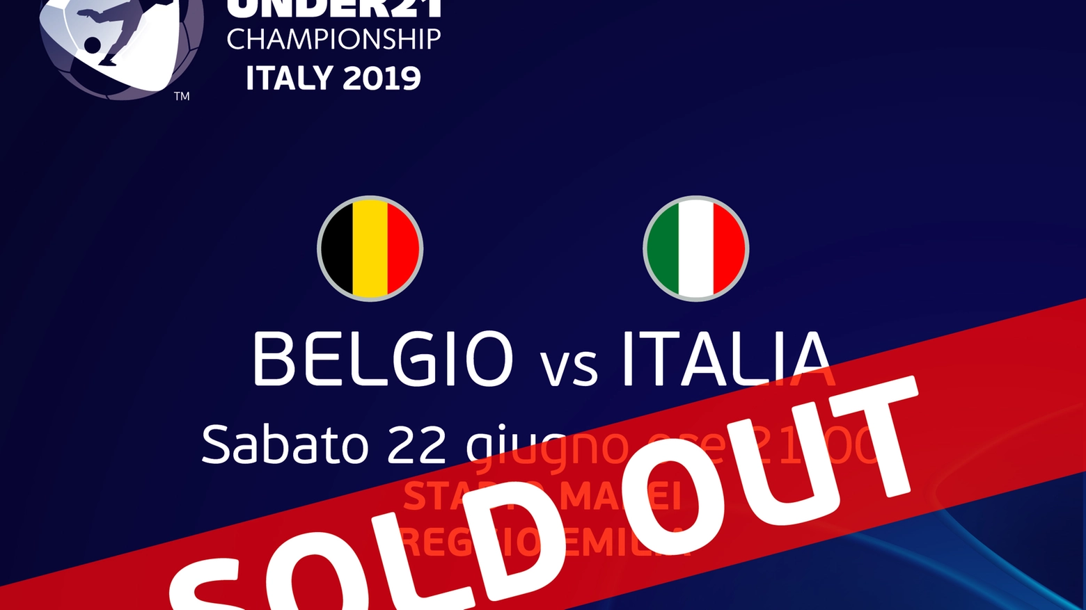 Italia -Belgio è sold out