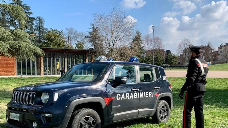 I carabinieri al parco di Scandiano