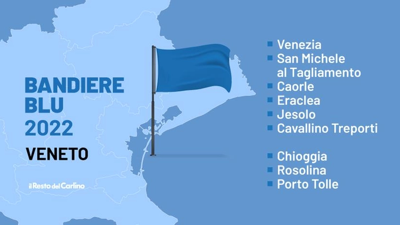 Bandiere Blu 2022, la mappa del Veneto