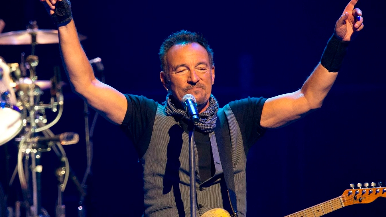 Bruce Springsteen in concerto (foto Afp)