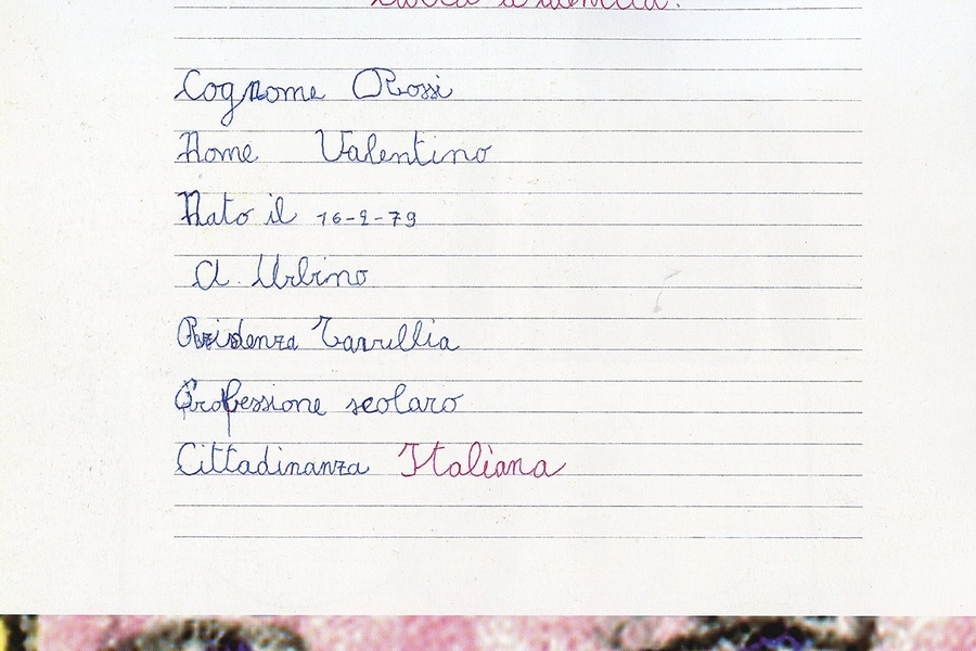 'Carta d'identità': il quaderno di Valentino Rossi bimbo