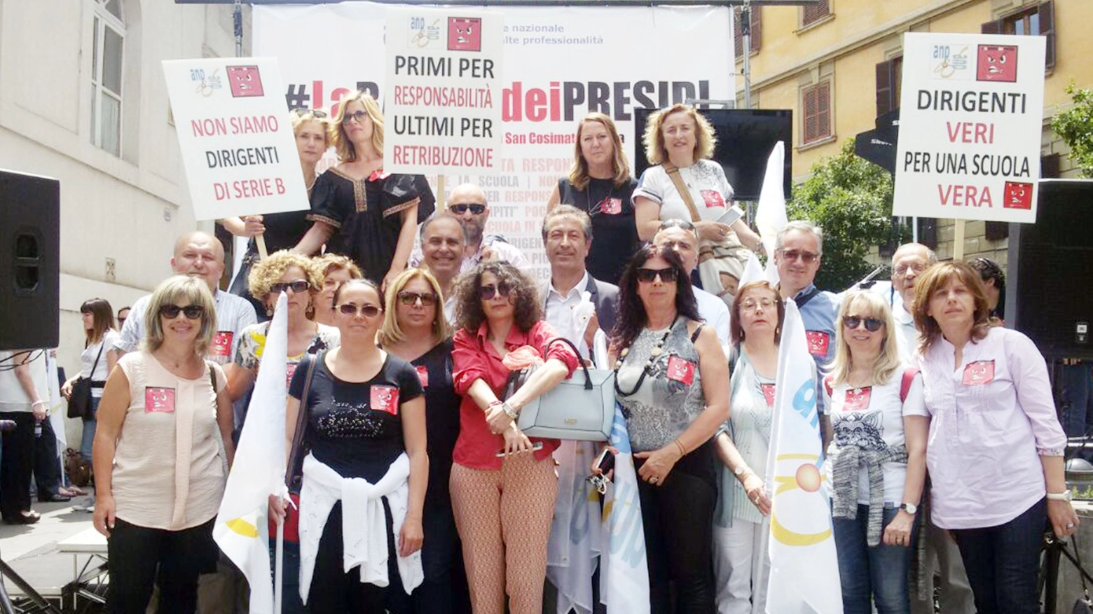 La delegazione Anp dei presidi partiti da Pesaro Urbino
