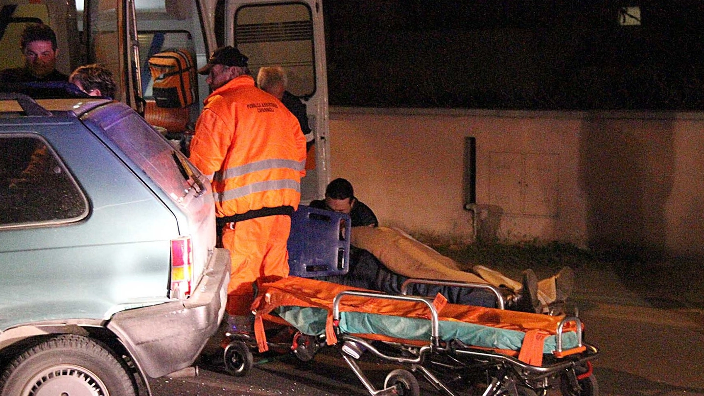Un’ambulanza sul luogo di un incidente