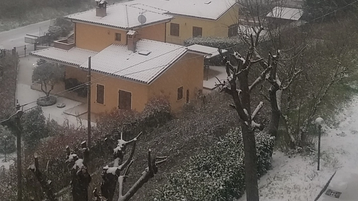 La neve in via Bovio