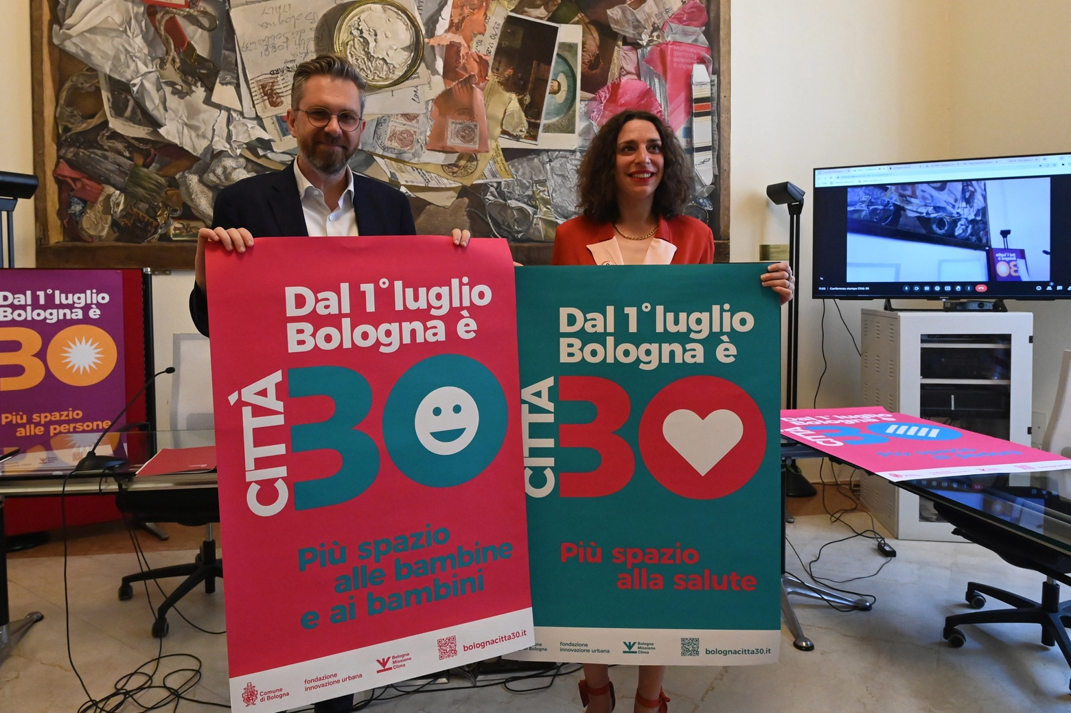 Il sindaco Matteo Lepore presenta il progetto Bologna città a 30 all'ora (FotoSchicchi)