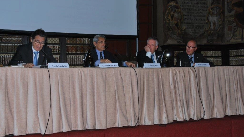 Da sinistra Angelo Tranfaglia, Massimo Gagliardi, Antonio Santoro e Claudio Ronco