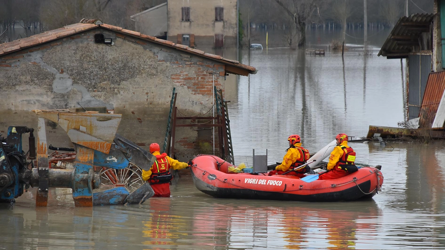 L'alluvione che ha colpito Lentigione (Foto Artioli)