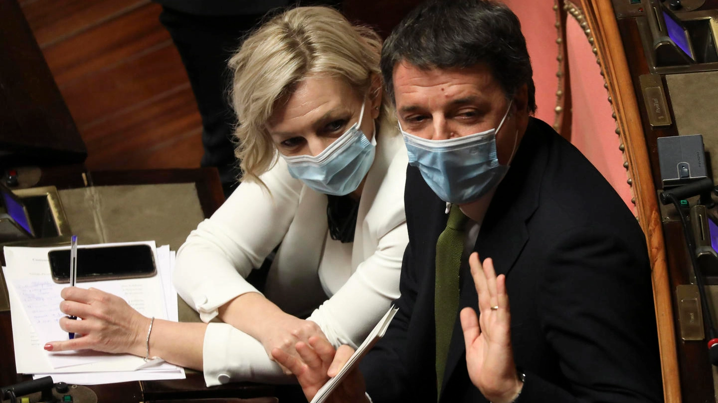 Renzi in Senato durante il voto di fiducia (ImagoE)