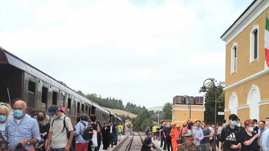 Una delle corse sperimentali del treno turistico fatte nell’autunno 2021