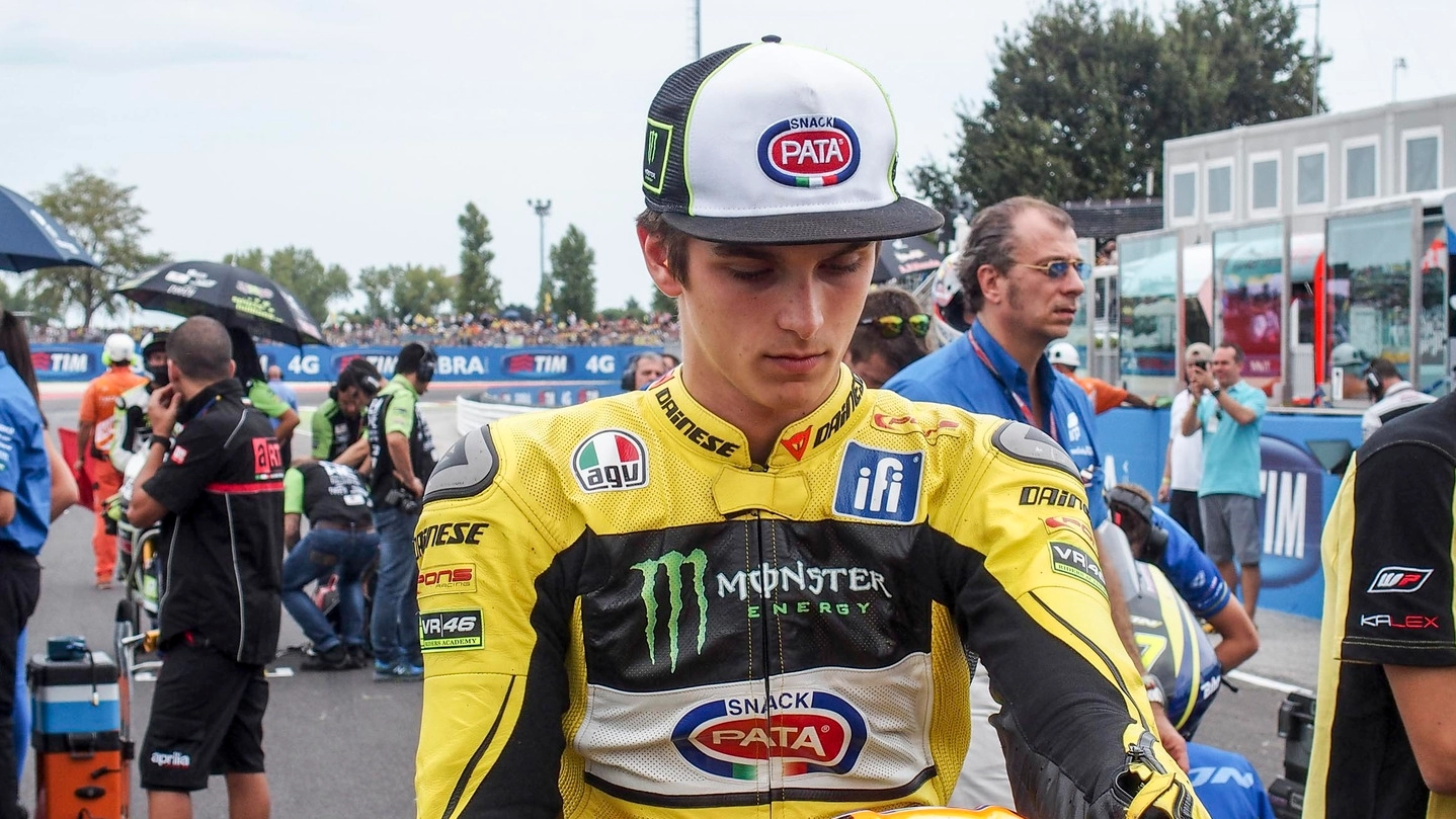 Luca Marini, fratello di Valentino Rossi, quest’anno corre in Moto2