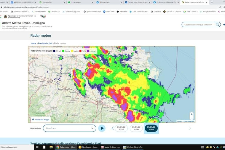 Allerta meteo in Emilia Romagna: temporali e grandine