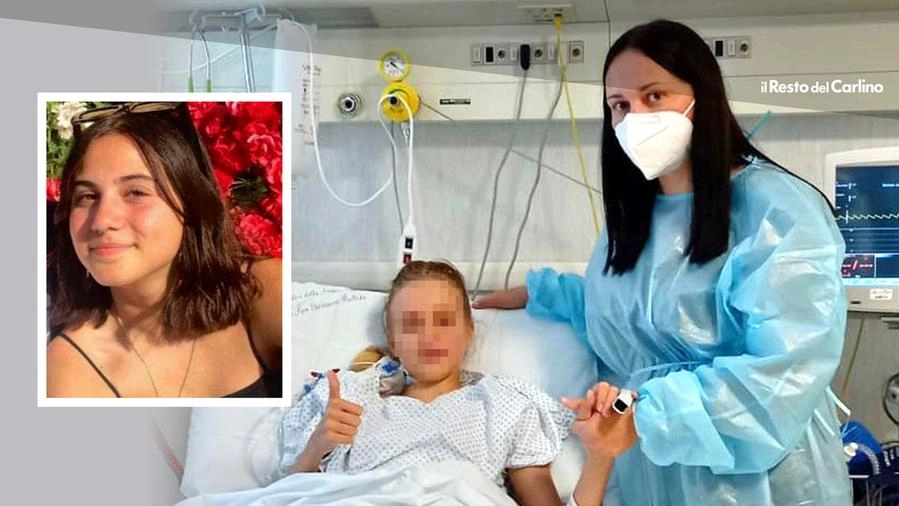 Giada nel riquadro e la bambina ucraina salva grazie alla donazione degli organi 